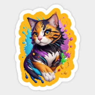 Gatito Art Sticker